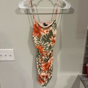 Windsor Tropical Floral Camisole in Orange and Green